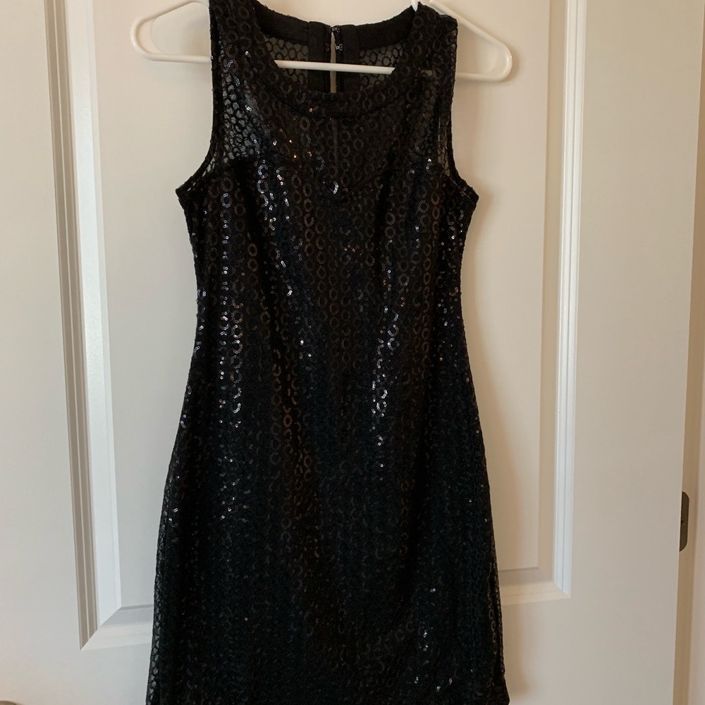 Express Black Sequin Dress